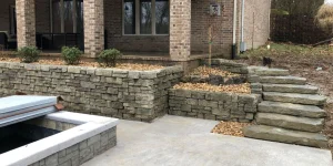 installing retaining walls around roots